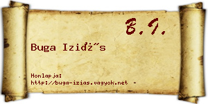 Buga Iziás névjegykártya